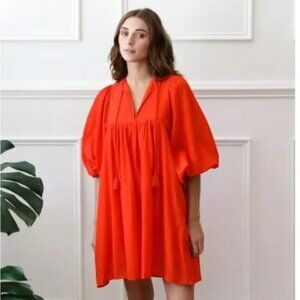 Mille Daisy Dress -  Orange Poppy